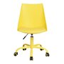 URBAN MEUBLE Chaise de bureau scandinave jaune pivotant réglable hauteur d'assise 46-55cm