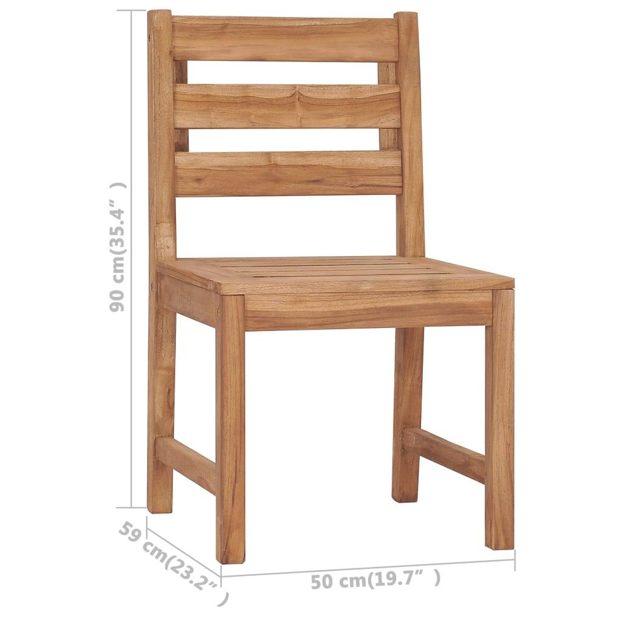 Voir la diapositive 6 : VIDAXL Chaises de jardin lot de 2 bois de teck solide