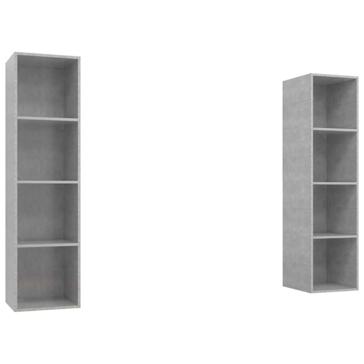 VIDAXL Meubles TV muraux 2 pcs Gris beton Bois d'ingenierie