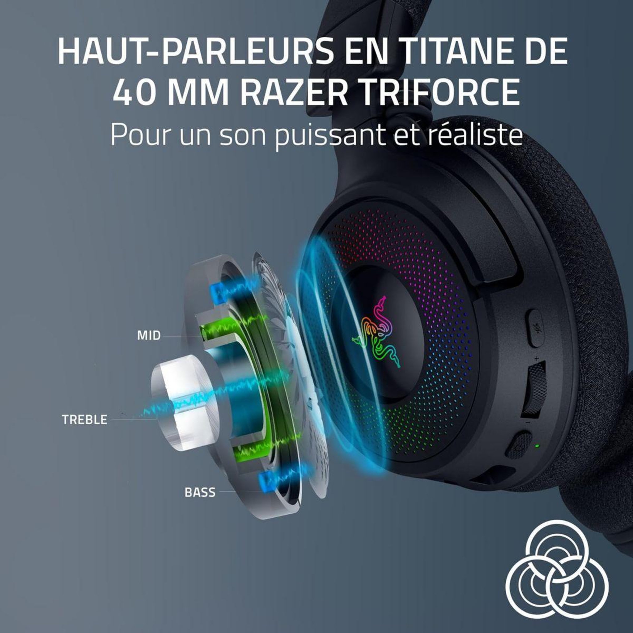 Voir la diapositive 5 : Razer Casque gamer Kraken V4