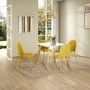 Voir la diapositive 2 : VS VENTA-STOCK Ensemble table 80x80 cm et 4 chaises de salle à manger Kana Moutarde