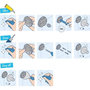 Voir la diapositive 4 : Grohe Set d'accessoires 3 en 1 - GROHE - 411242430 - Noir mat - Métal - Douche
