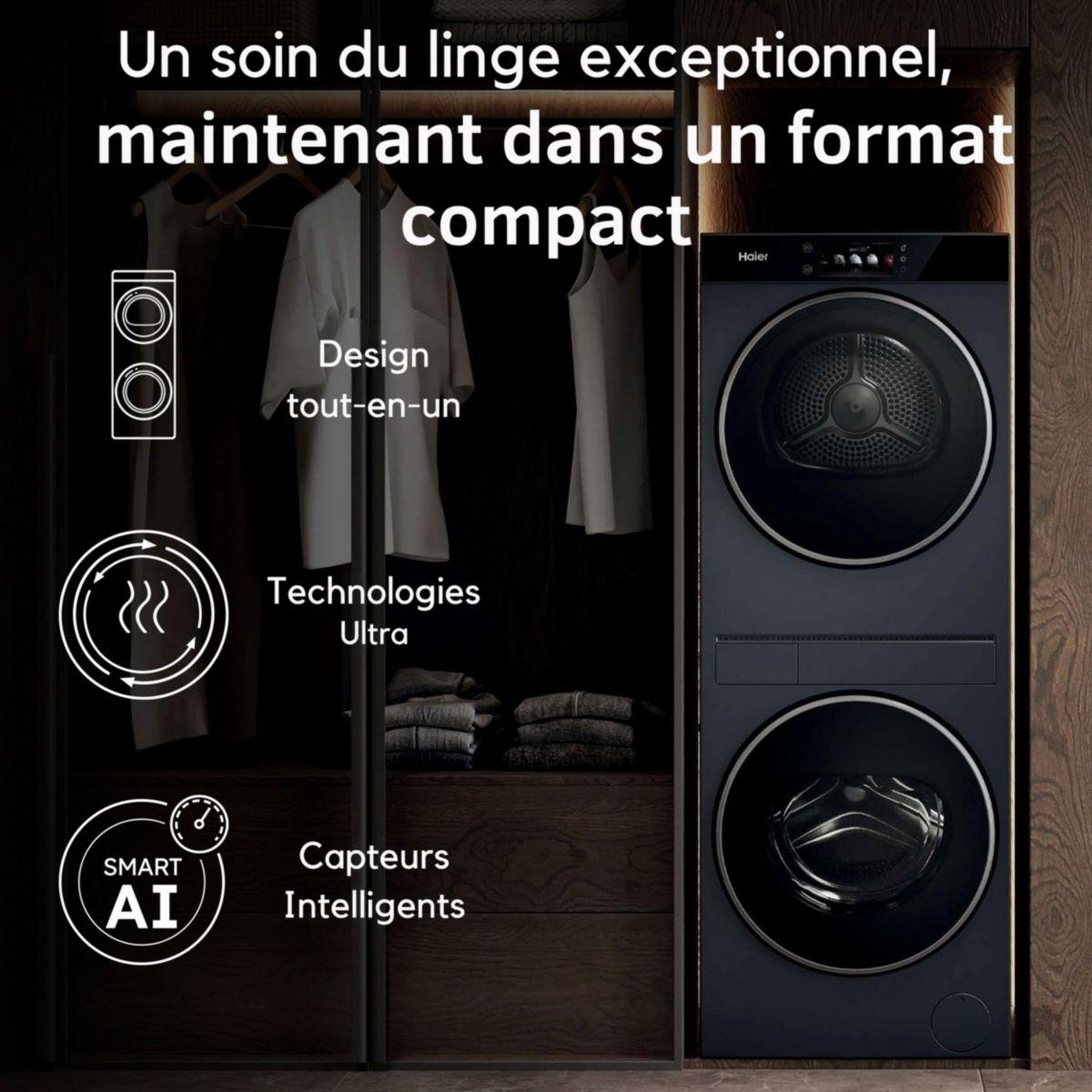 Voir la diapositive 3 : HAIER Lave linge séchant hublot clc108-gnu1-s