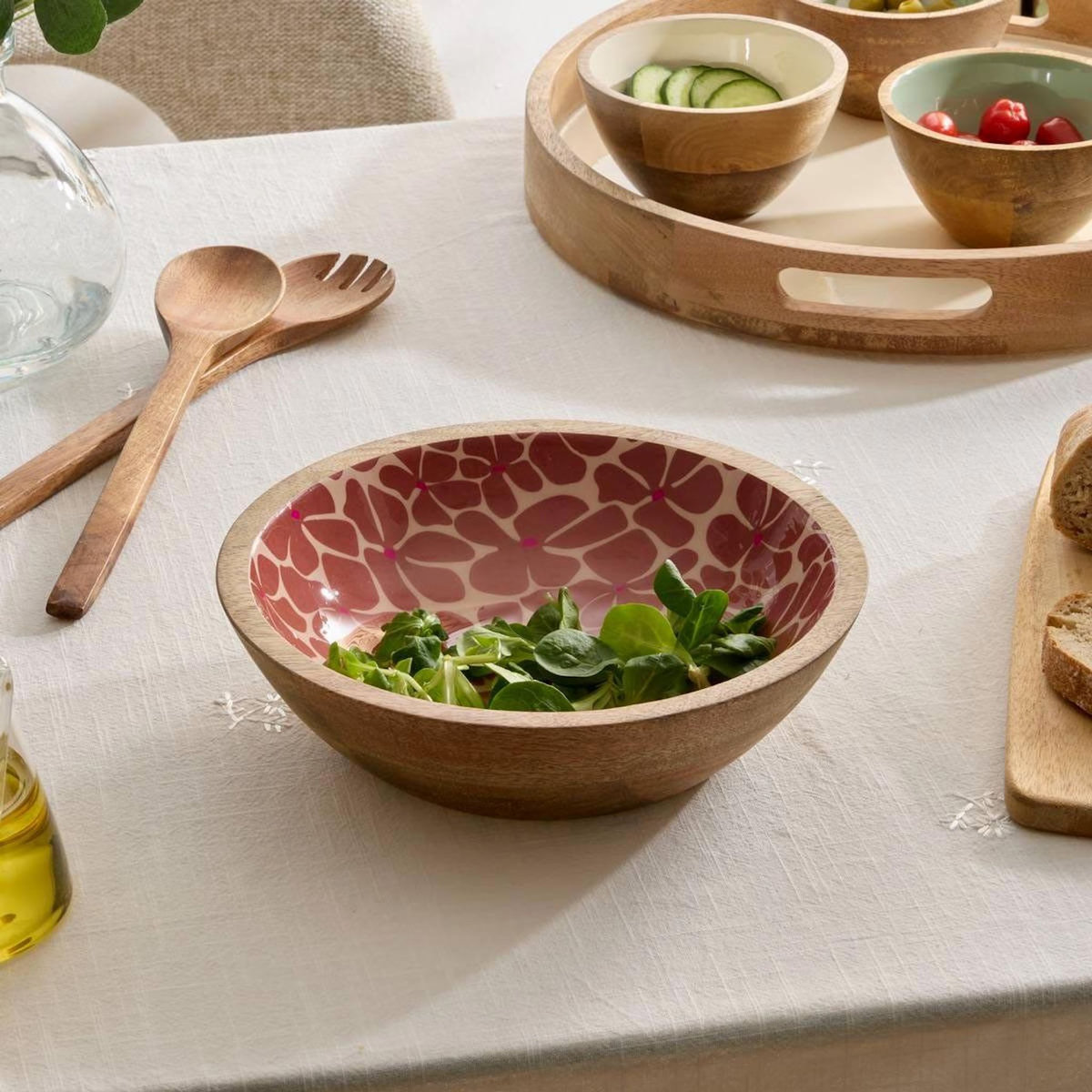 SECRET DE GOURMET Coupelle en Bois  Inaya  19cm Terracotta
