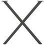 Voir la diapositive 5 : VIDAXL Pieds de table a manger forme de X 2 pcs 70x(72-73) cm acier
