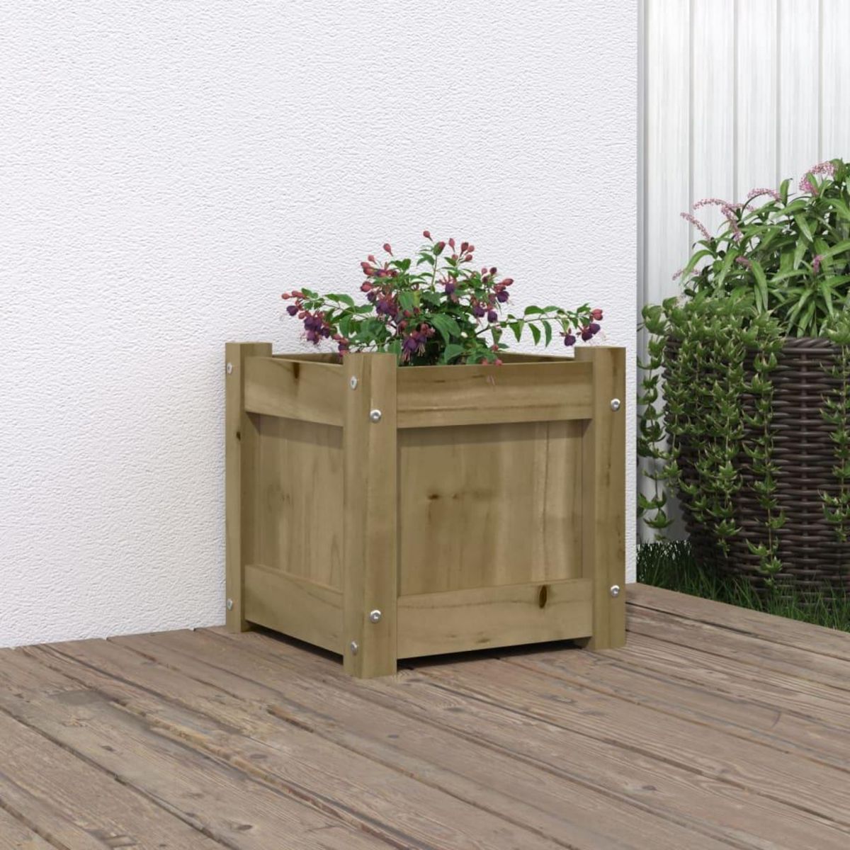 VIDAXL Jardiniere 31x31x31 cm bois de pin impregne