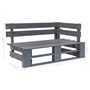 Voir la diapositive 5 : VIDAXL Banc d angle palette de jardin bois gris