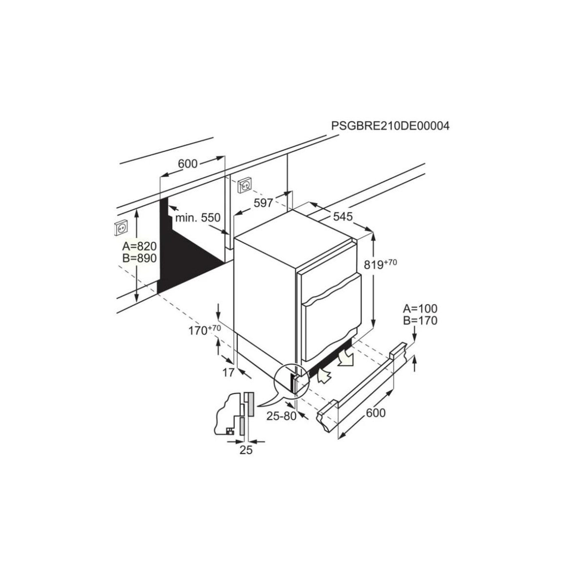 Voir la diapositive 3 : ELECTROLUX Réfrigérateur 1 porte 112l statique blanc - lfb3ae82r