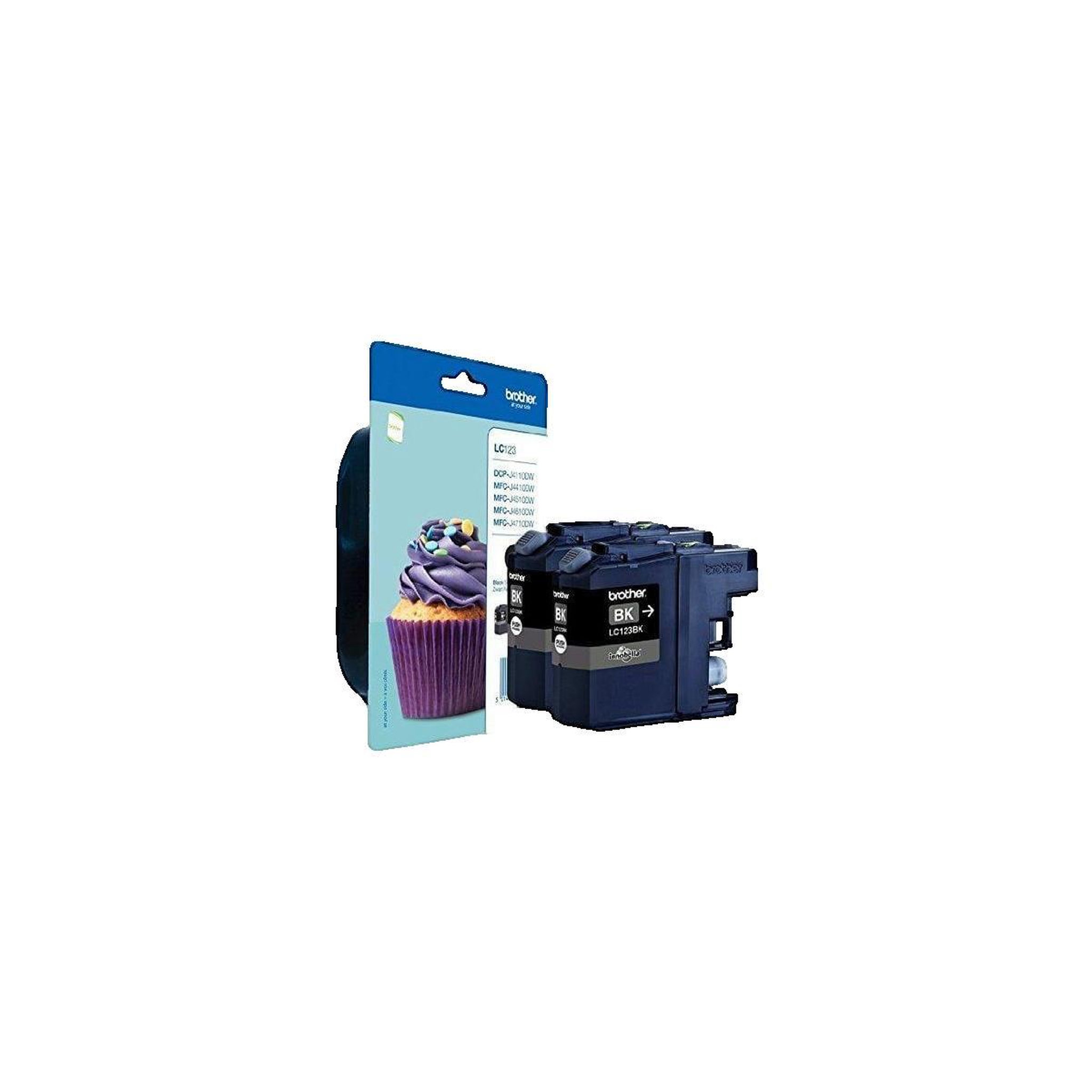 Brother Cartouche d'encre originale Brother LC-123BKBP2DR Noir