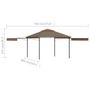 Voir la diapositive 6 : VIDAXL Belvedere et double toits etentus 3x3x2,75 m Taupe 180g/m^2