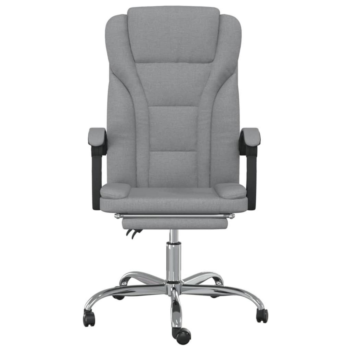 VIDAXL Fauteuil inclinable de bureau Gris clair Tissu