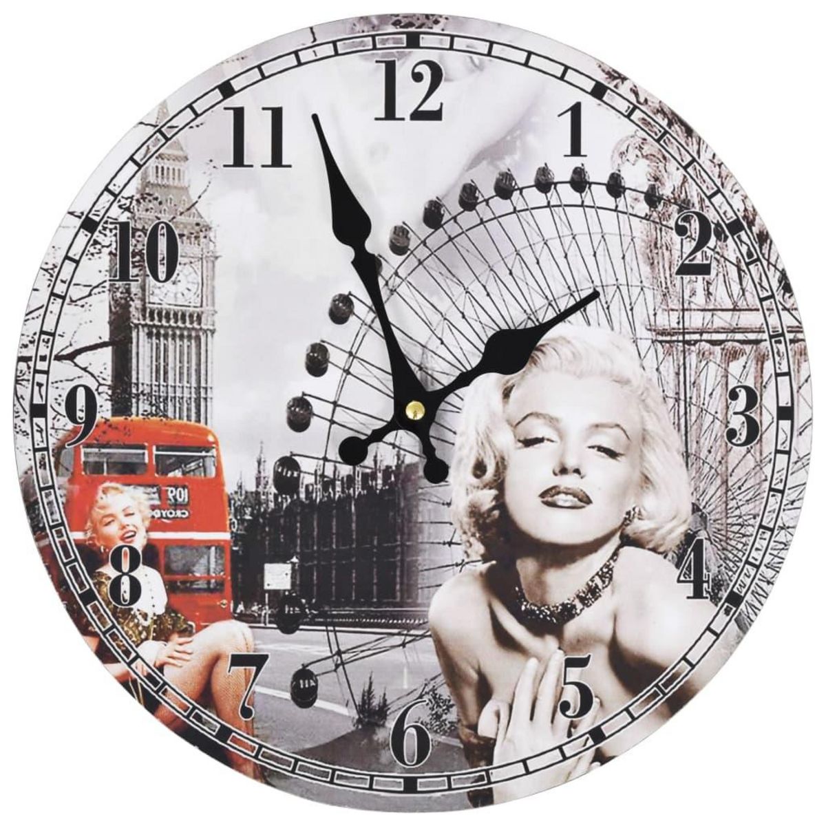 VIDAXL Horloge murale vintage 30 cm