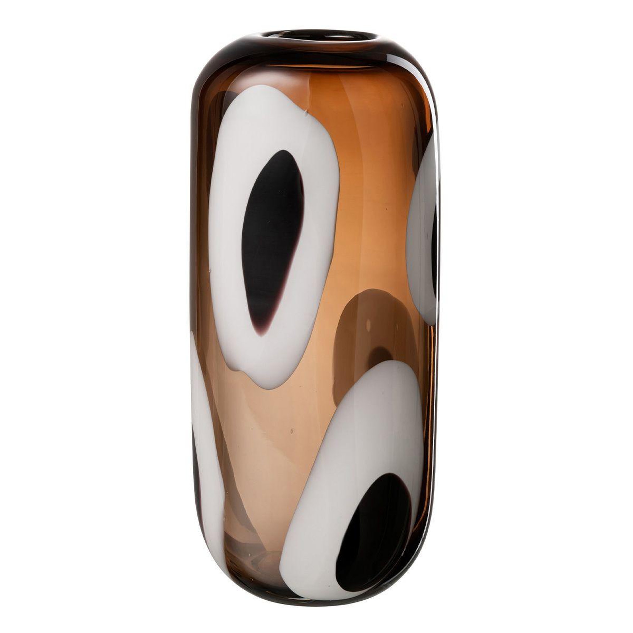 J-LINE Vase Design en Verre  Izzy  37cm Marron