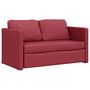 Voir la diapositive 4 : VIDAXL Canape-lit 2 en 1 rouge bordeaux 112x174x55 cm similicuir