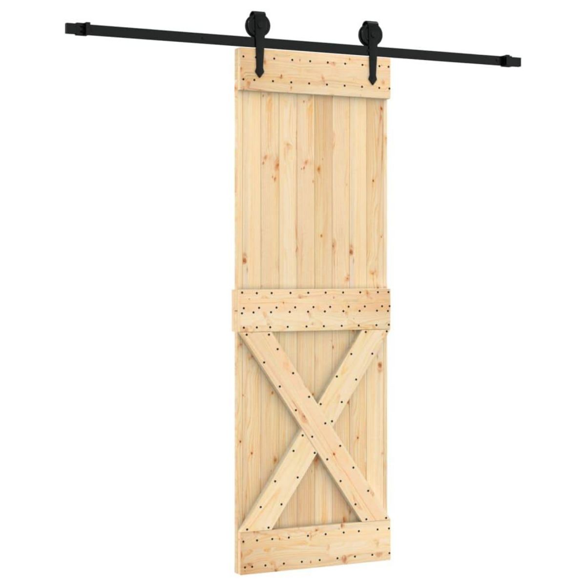 VIDAXL Porte coulissante et kit de quincaillerie 70x210 cm pin massif