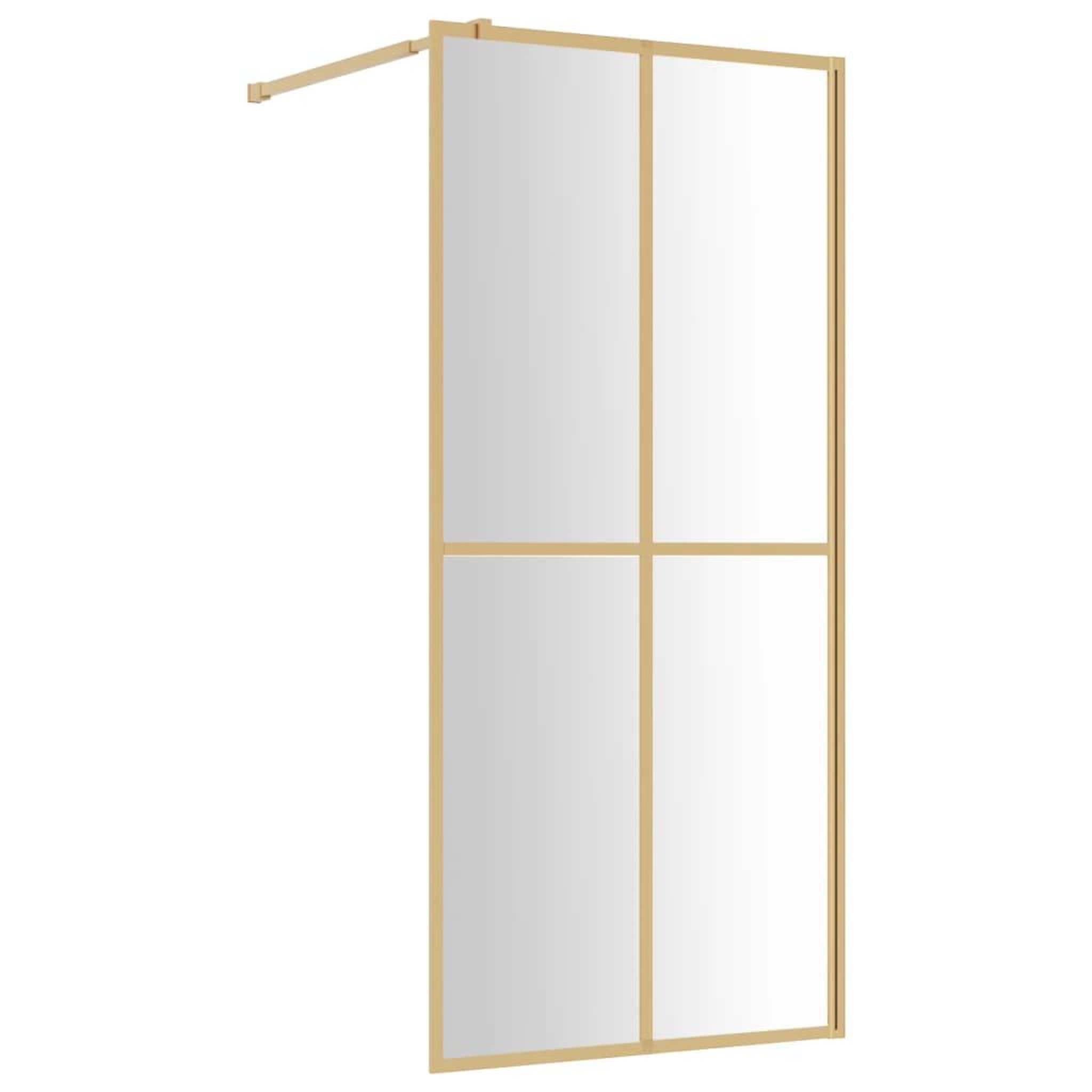 Voir la diapositive 2 : VIDAXL Paroi de douche avec verre ESG transparent dore 80x195 cm