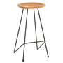Voir la diapositive 1 : Paris Prix Chaise de Bar en Teck  Scanda  77cm Naturel & Noir
