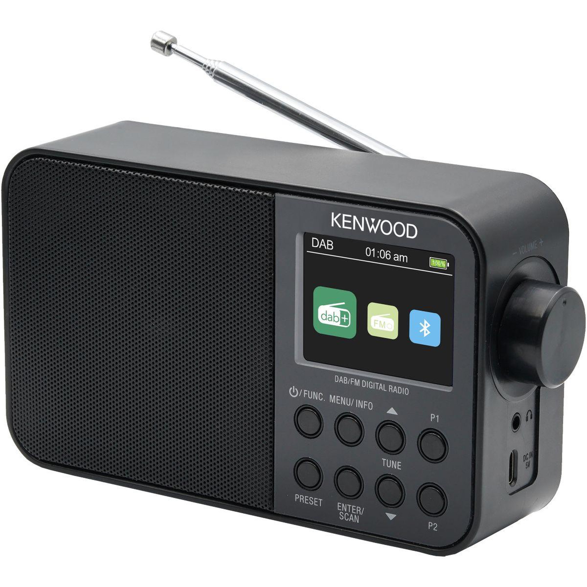 Voir la diapositive 2 : KENWOOD Radio dab dab bt crm30dab-b noir kenw