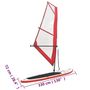 Voir la diapositive 6 : VIDAXL Ensemble de planche SUP gonflable avec voile Rouge et blanc