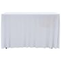 Voir la diapositive 2 : VIDAXL Nappes elastiques de table avec jupon 2 pcs 183x76x74cm Blanc