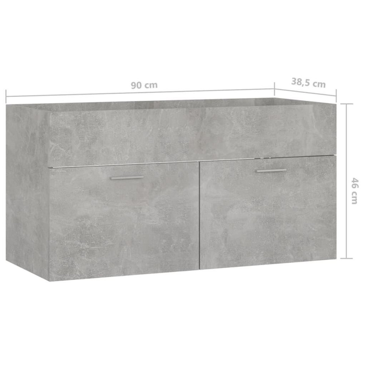 VIDAXL Armoire d'evier et lavabo integre Gris beton Bois d'ingenierie