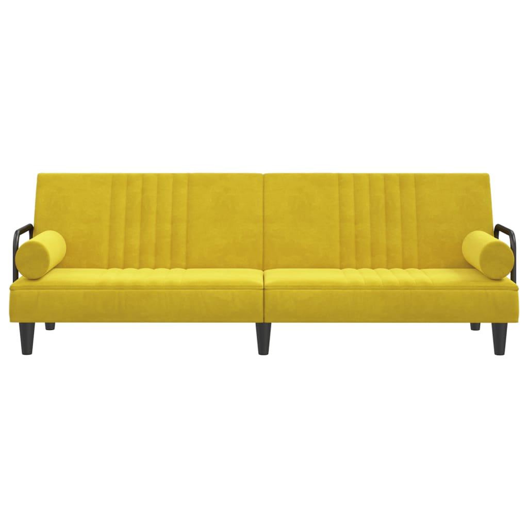 Voir la diapositive 4 : VIDAXL Canape-lit avec accoudoirs jaune velours