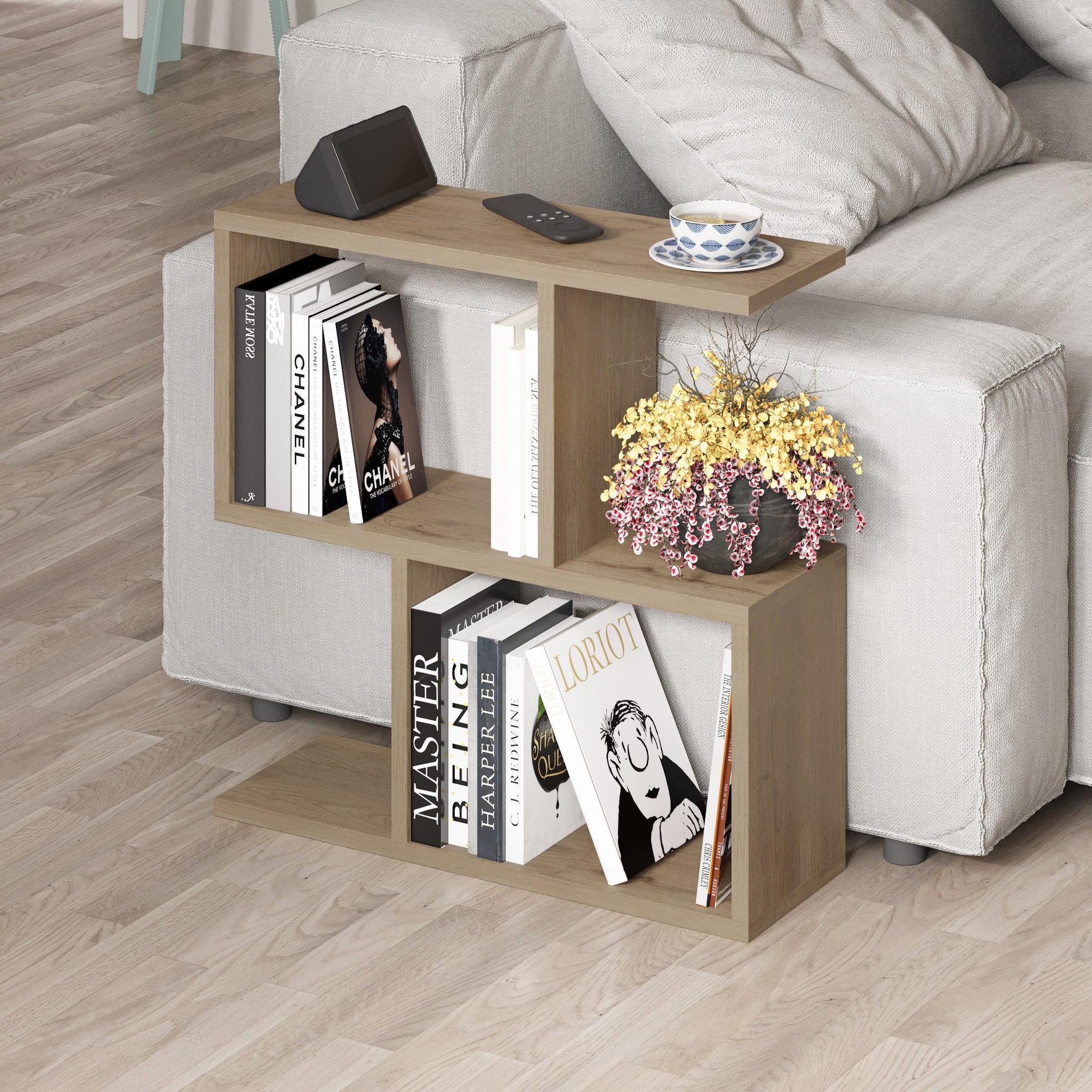 Voir la diapositive 2 : Habitat et Jardin Table d'appoint en bois  Homemania  - 60 x 20 x 60 cm - Beige