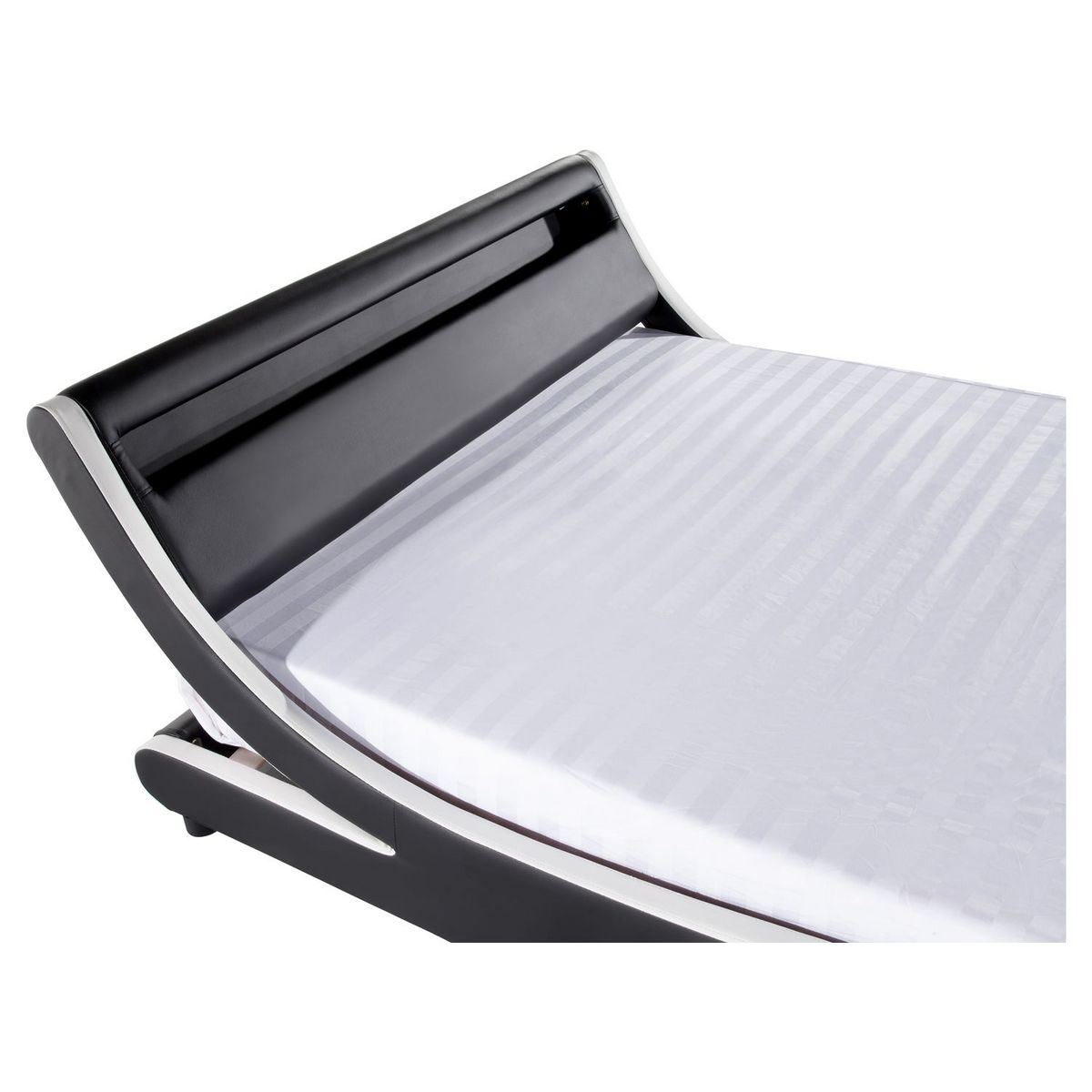 Lit avec sommier et tête de lit LED en PU 160x200 cm NEON