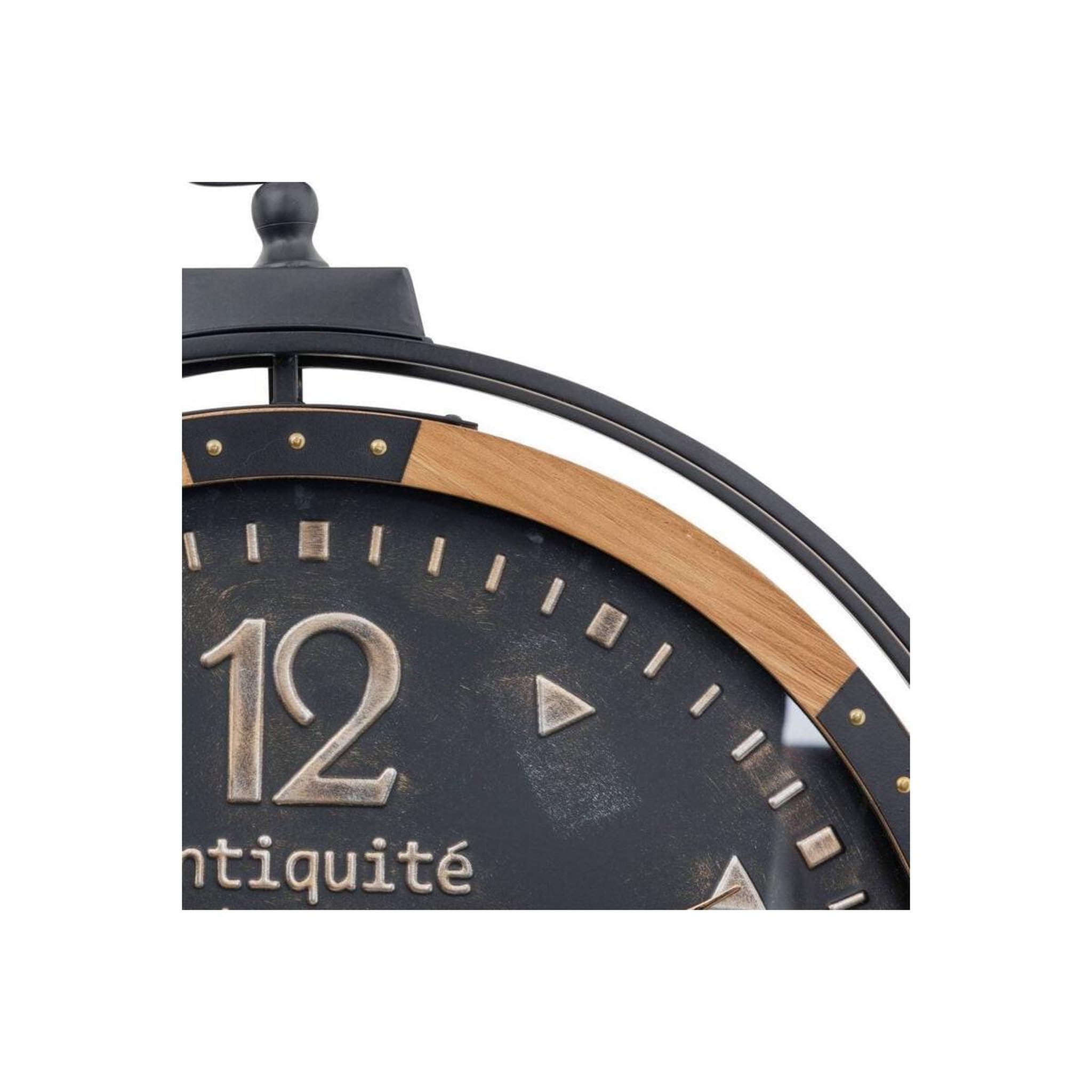 Voir la diapositive 2 : ATMOSPHERA Horloge murale à gousset en métal  amri  70cm noir