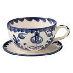 Paris Prix Tasse Avec Sous-Tasse en Céramique  Granada  50cl Bleu Cobalt
