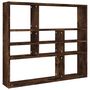 Voir la diapositive 2 : VIDAXL Etagere murale Chene fume 90x16x78 cm Bois d'ingenierie
