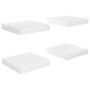 Voir la diapositive 2 : VIDAXL Etagere murale flottante 4 pcs Blanc brillant 23x23,5x3,8cm MDF