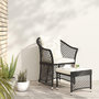Voir la diapositive 1 : VIDAXL Salon de jardin 2 pcs avec coussins Noir Resine tressee