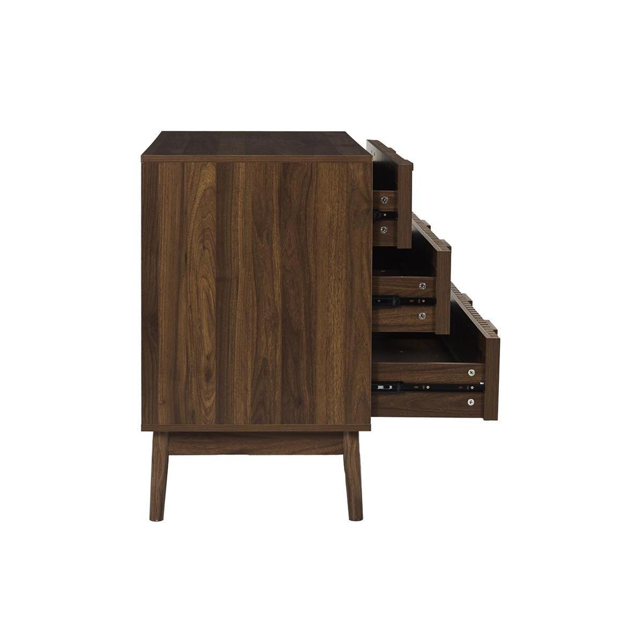 Voir la diapositive 5 : The Home Deco Factory Commode 3 tiroirs  klaus  90cm marron foncé