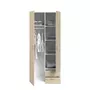 PARISOT Armoire VARIA - Décor chene - 2 portes battantes + 2 tiroirs - L 81 x H 185 x P 51 cm - PARISOT