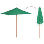 Voir la diapositive 5 : VIDAXL Parasol d'exterieur avec mat en bois 150x200 cm vert