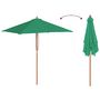 Voir la diapositive 5 : VIDAXL Parasol d'exterieur avec mat en bois 150x200 cm vert