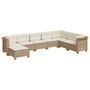 Voir la diapositive 2 : VIDAXL Salon de jardin avec coussins 8 pcs beige resine tressee