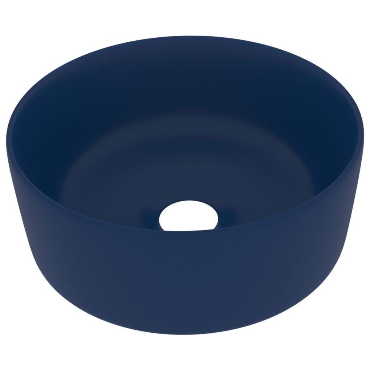 VIDAXL Lavabo rond de luxe Bleu fonce mat 40x15 cm Ceramique
