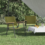 VIDAXL Chaises de camping lot de 2 Vert 54x55x78 cm Tissu Oxford