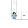 Voir la diapositive 3 : L'ATELIER D'AZUR Collier - Pendentif Or Jaune 18 Carats 750/000 - Zirconium Bleu Topaze - Chaine Dorée