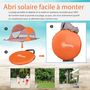 Voir la diapositive 4 : OUTSUNNY Abri de plage tente de plage pliable pop-up automatique instantané protection UV fenêtre arrière grand tapis de sol orange