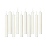 COMPTOIR DE LA BOUGIE Lot de 10 Bougies Bâton  Hugo  16cm Ivoire