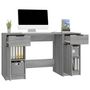 Voir la diapositive 5 : VIDAXL Bureau avec armoire laterale Sonoma gris Bois d'ingenierie
