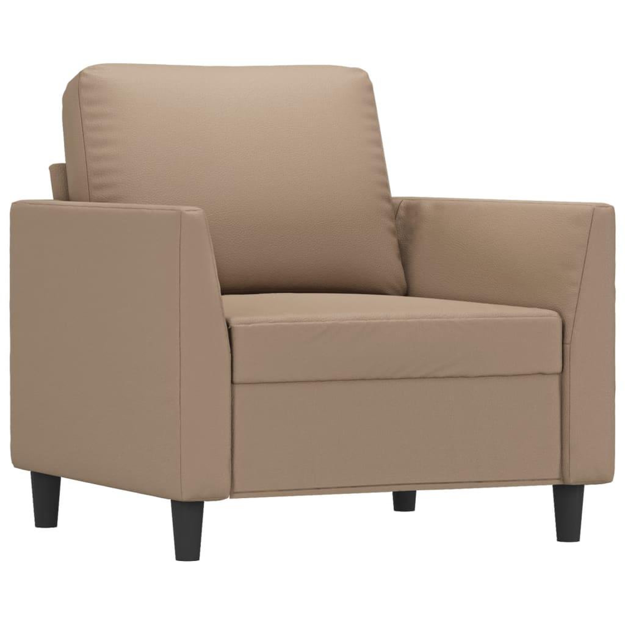 Voir la diapositive 3 : VIDAXL Ensemble de canapes 3 pcs avec coussins Cappuccino Similicuir