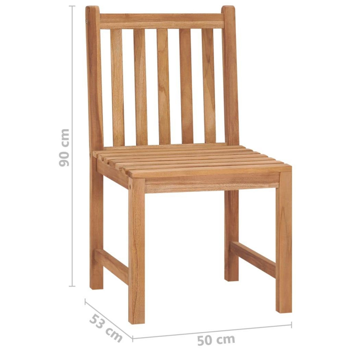 VIDAXL Chaises de jardin lot de 8 Bois de teck solide