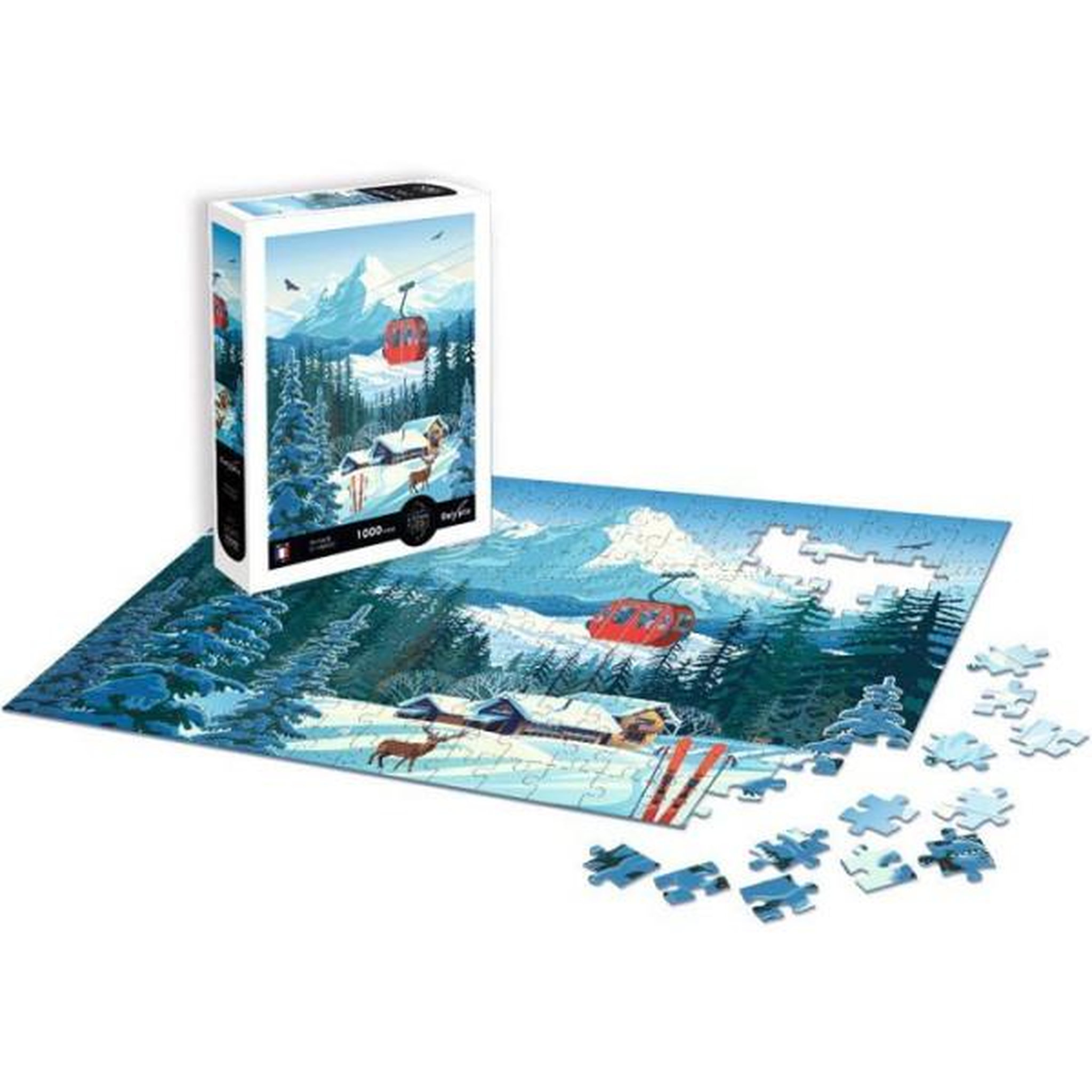 Voir la diapositive 2 : Sentosphere Puzzle - sentosphere - calypto - 1000 pieces - paysage enneigné - toucher soyeux - des 9 ans