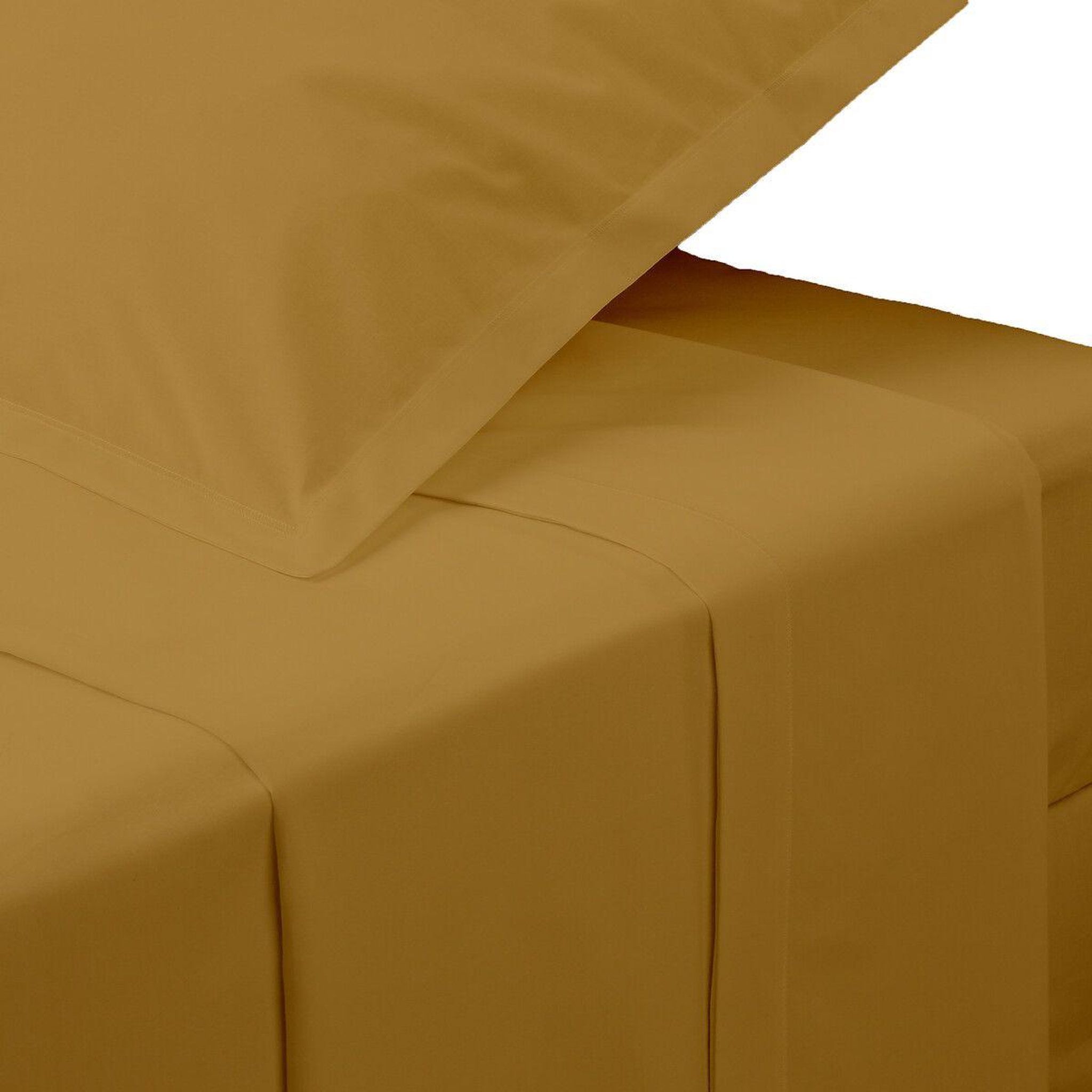 ATMOSPHERA Drap plat 2 personnes  percale  240x290cm mordoré