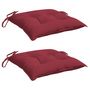 Voir la diapositive 3 : VIDAXL Coussins de chaise lot de 2 rouge bordeaux 40x40x7 cm