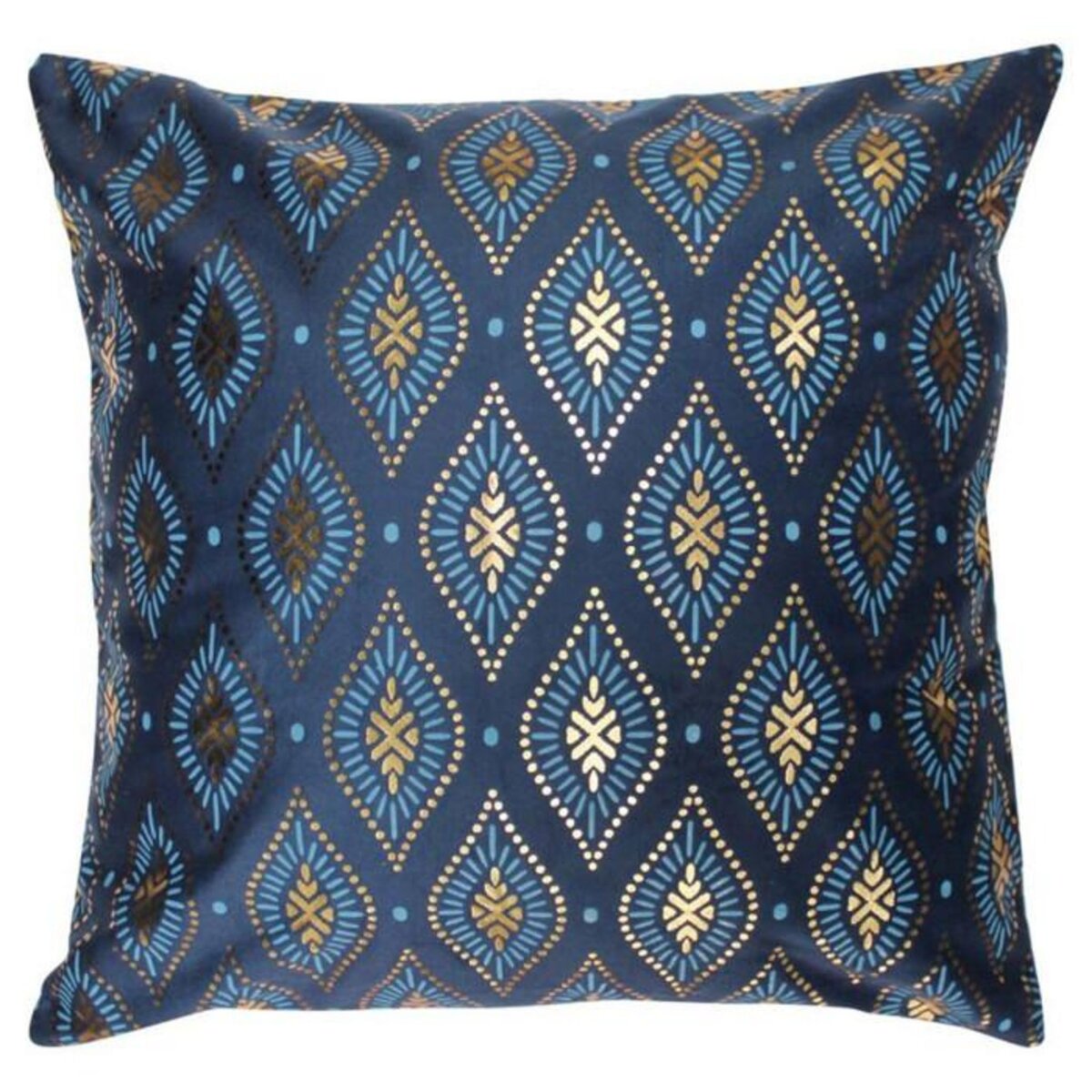 Paris Prix Housse de Coussin en Velours  Sofia  40x40cm Bleu
